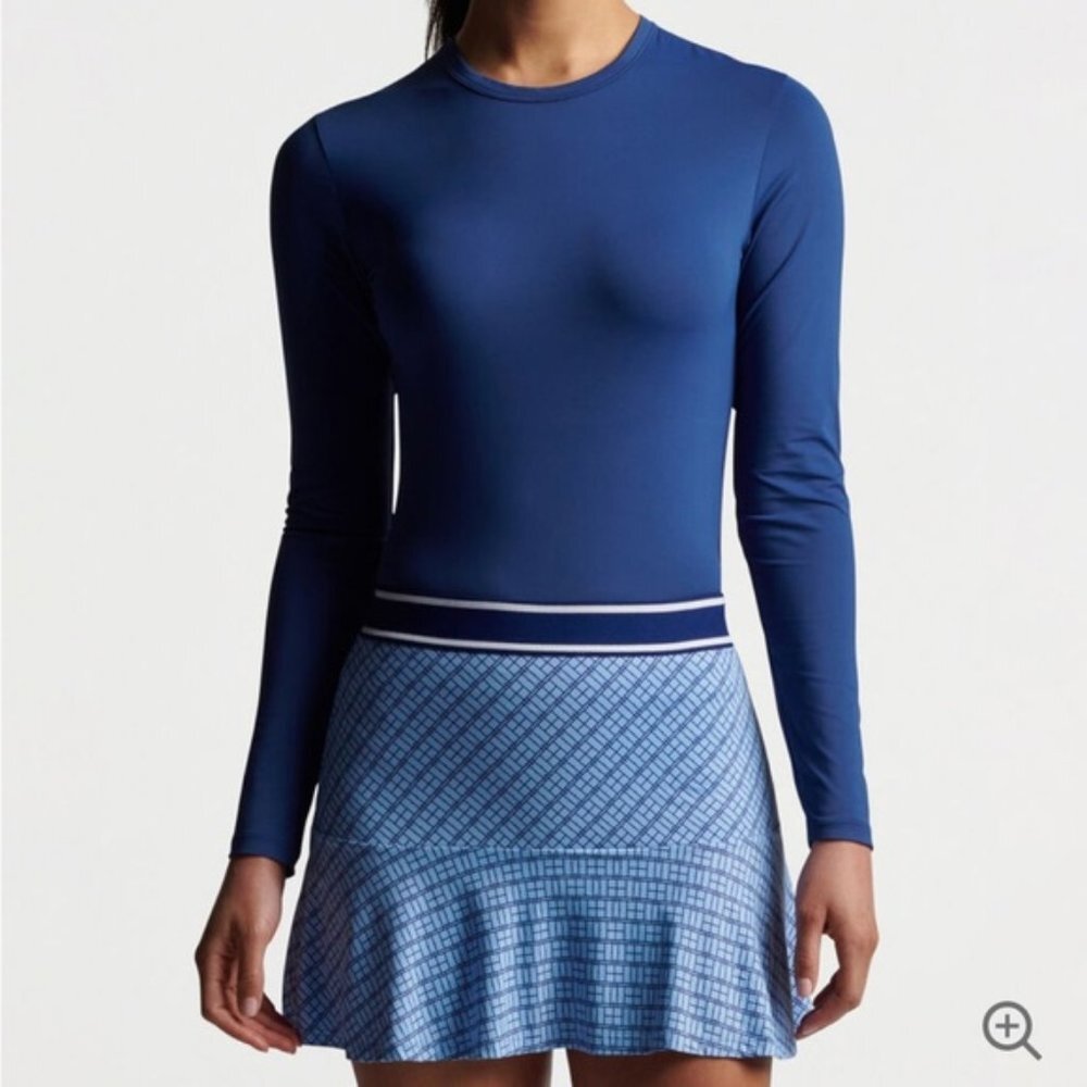 NWT Peter Millar Francoise Court Skort Crown Sport Collection Cottage Blue L